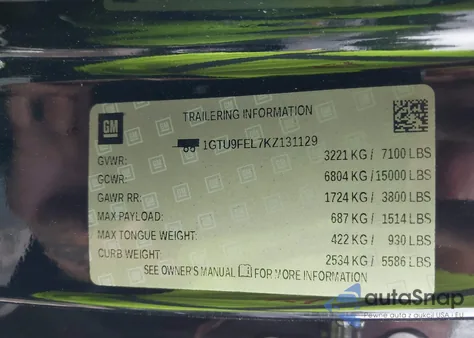 2019 GMC Sierra 1500 Denali from USA, damaged, VIN 1GTU9FEL7KZ131129